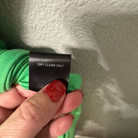 J. Peterman French Film Star Travel Wrap Dress Size Small Lime Green - Picture 3 of 5